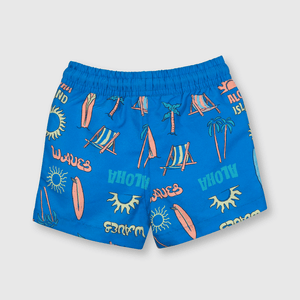 Traje de baño de bebe niño estampado azul (3 a 36 meses)