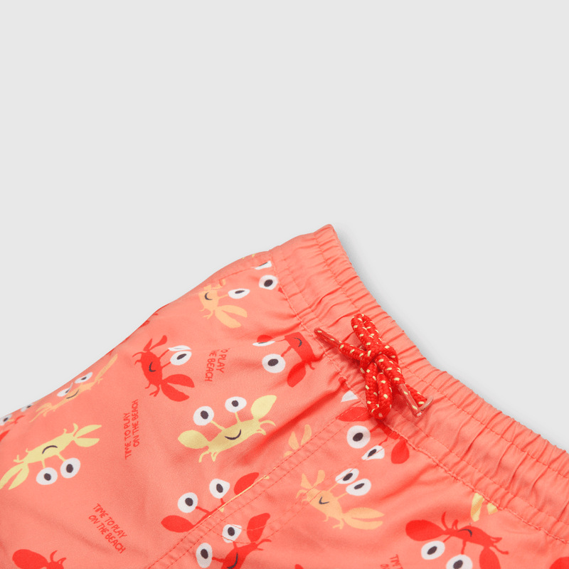 Traje de baño de bebe niño estampado naranjo (3 a 36 meses)
