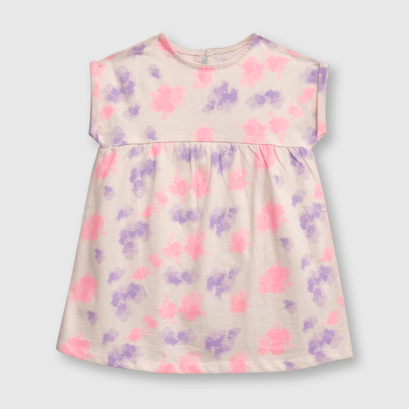 Vestido de bebe niña estampado rosado (3 a 36 meses)
