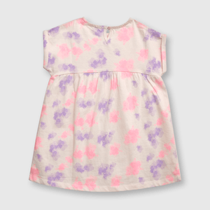 Vestido de bebe niña estampado rosado (3 a 36 meses)