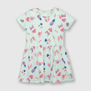Vestido de niña estampado calipso (2 a 12 años)