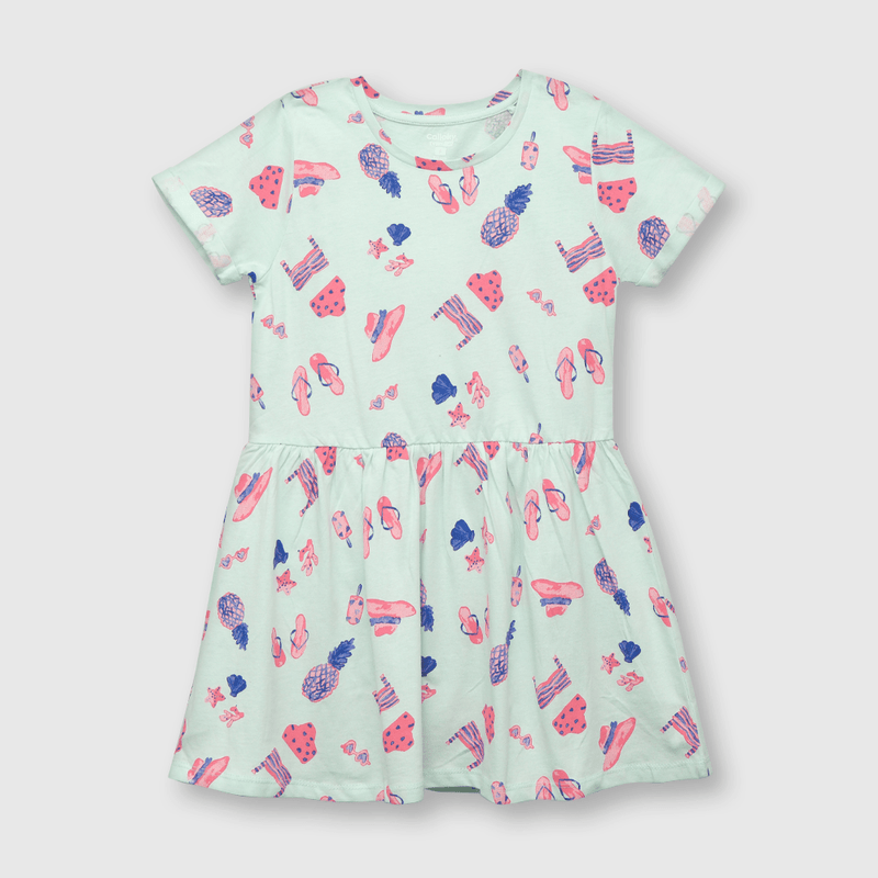 Vestido de niña estampado calipso (2 a 12 años)