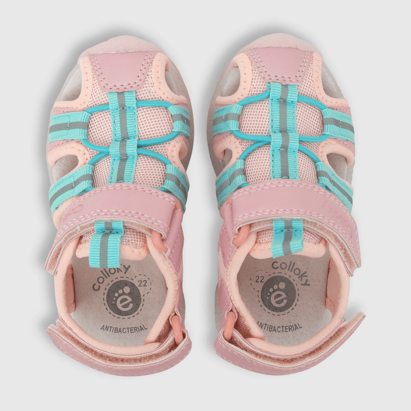 Sandalia de niña luces sport rosado (21 a 27)