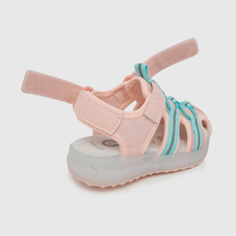 Sandalia de niña luces sport rosado (21 a 27)