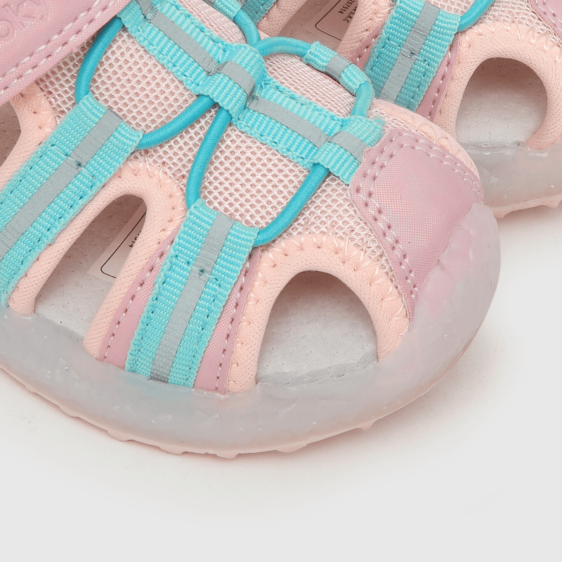 Sandalia de niña luces sport rosado (21 a 27)
