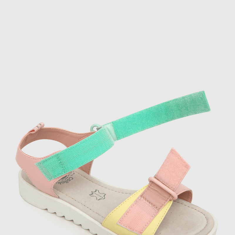 Sandalia de niña dos velcros rojo (28 a 38)