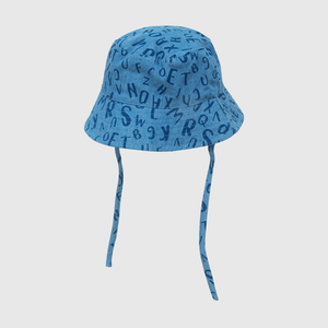 Sombrero de bebe niño mezclilla estampada azul (3 a 24 meses)