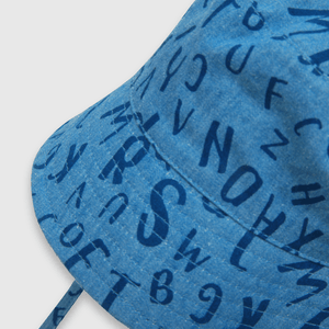 Sombrero de bebe niño mezclilla estampada azul (3 a 24 meses)