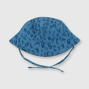 Sombrero de bebe niño mezclilla estampada azul (3 a 24 meses)