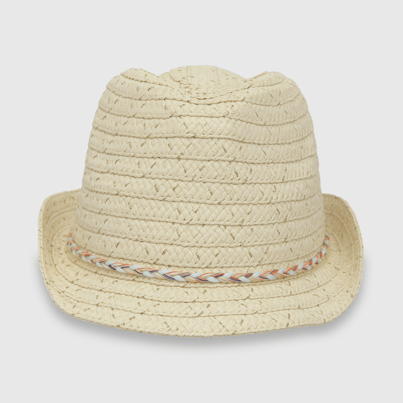 Sombrero de niña rafia beige (2 a 12 años)