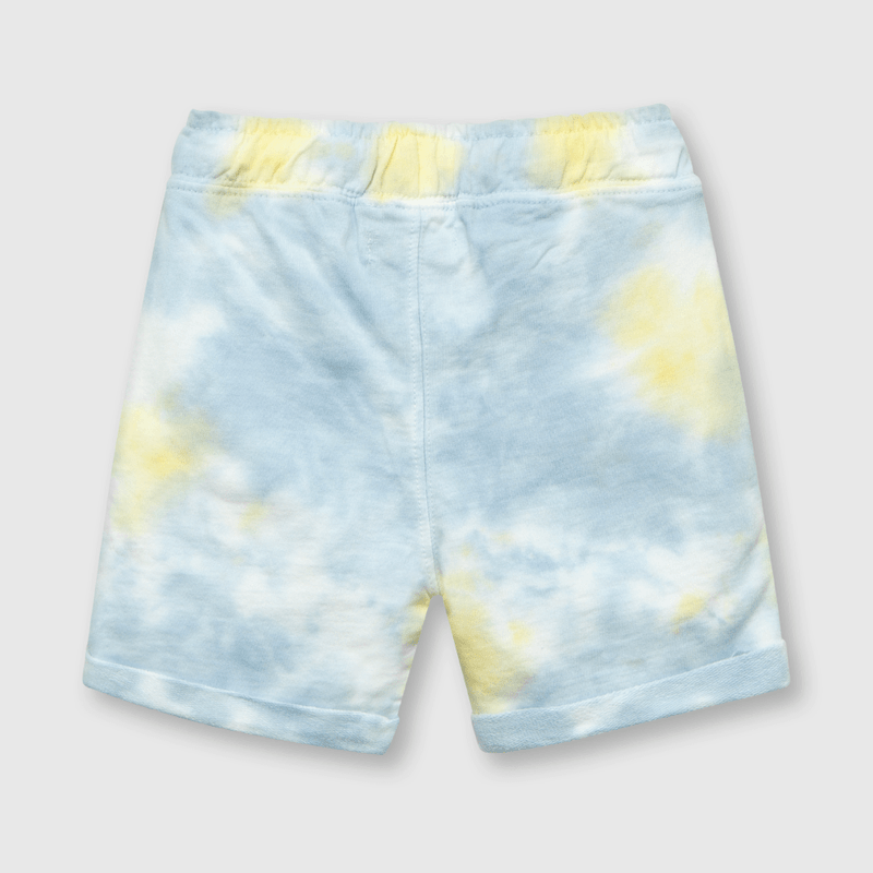Bermuda de bebe niño tie dyed amarillo (3 a 36 meses)