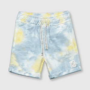 Bermuda de bebe niño tie dyed amarillo (3 a 36 meses)