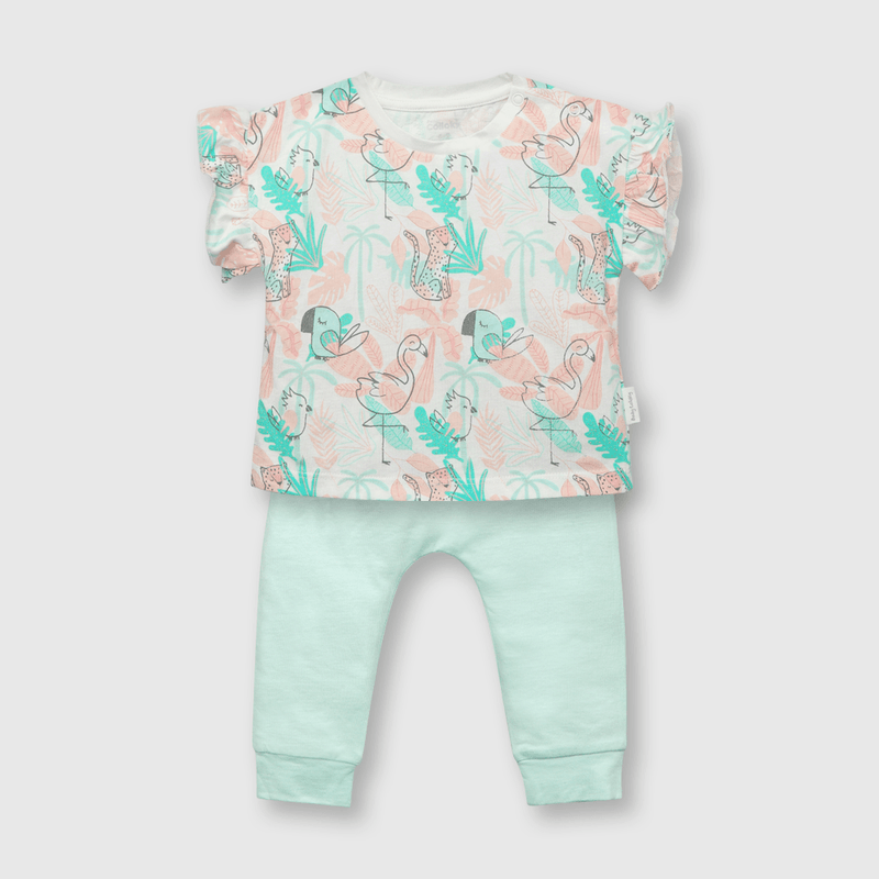 Clemente de bebe niña safari blanco (0 a 9 meses)