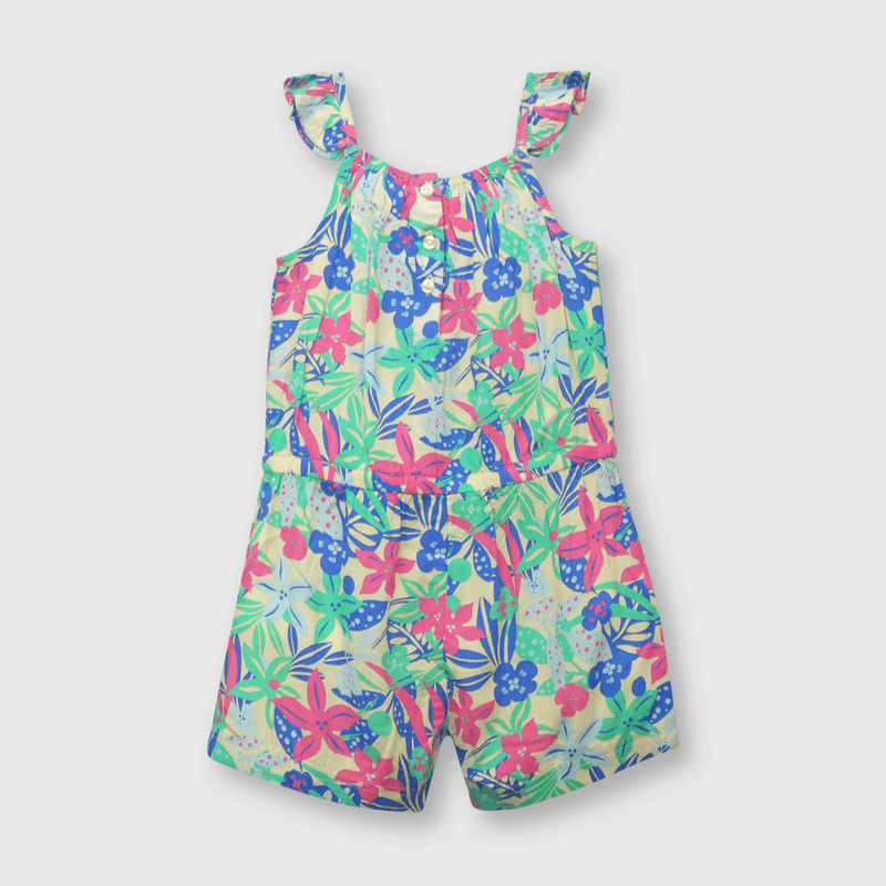 Entero de bebé niña tropical amarillo (3 a 36 meses)