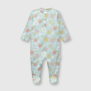 Osito de bebe niña frutas celeste (0 a 9 meses)