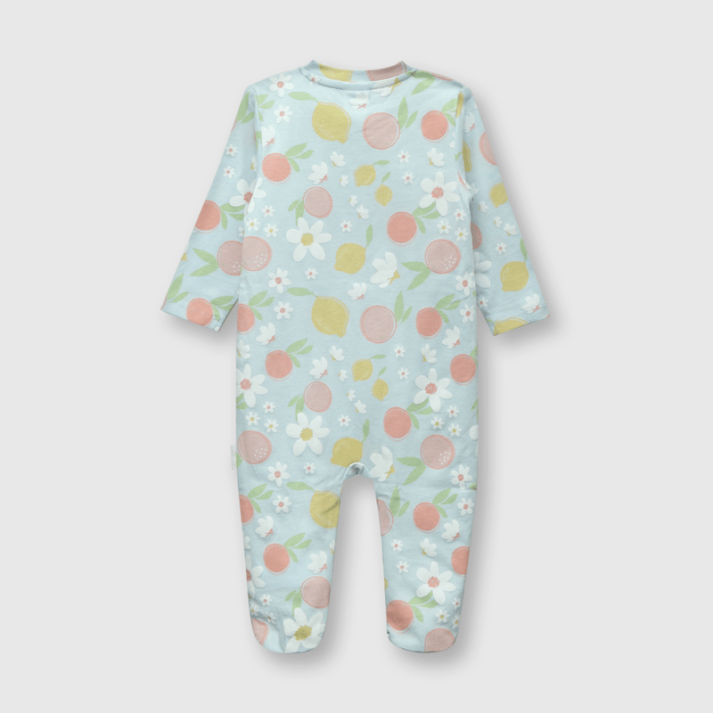 Osito de bebe niña frutas celeste (0 a 9 meses)