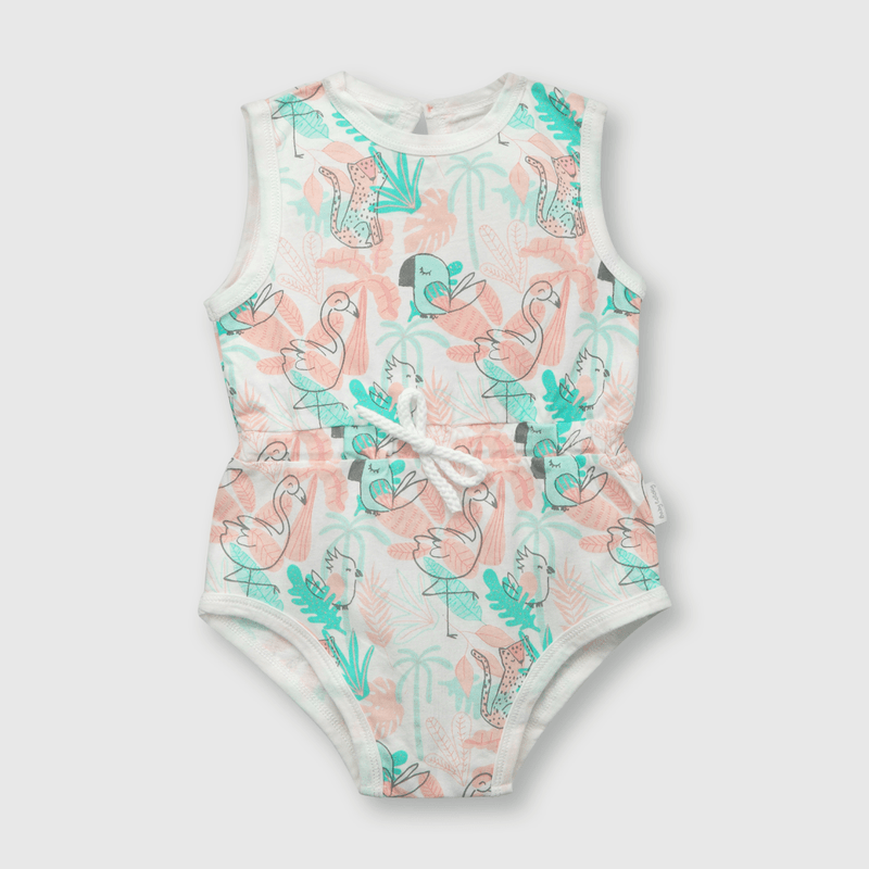 Osito de bebe niña safari blanco (0 a 9 meses)
