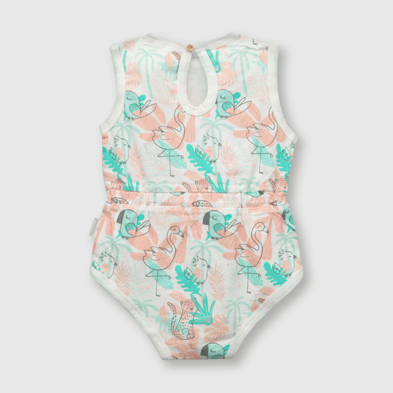 Osito de bebe niña safari blanco (0 a 9 meses)