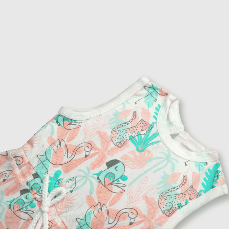 Osito de bebe niña safari blanco (0 a 9 meses)