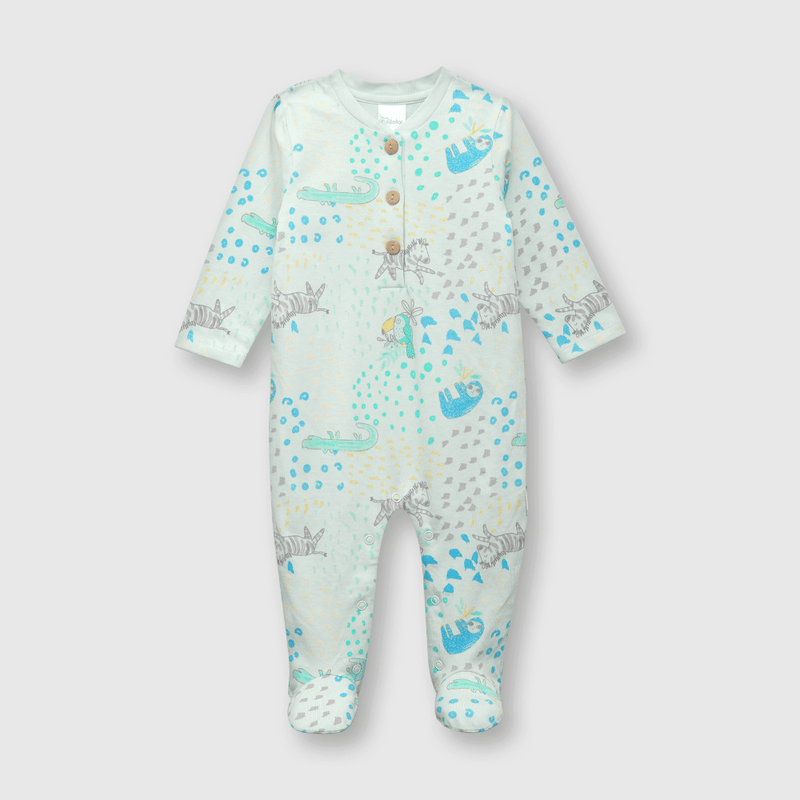 Osito de bebe niño tropical verde (0 a 9 meses)