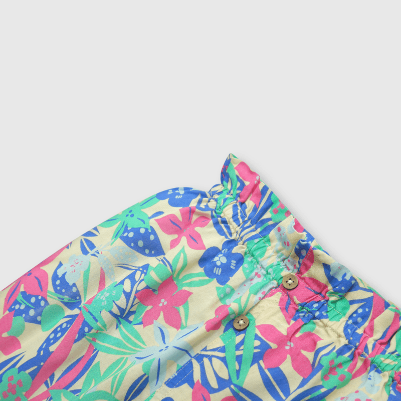 Pantalón de bebé niña tropical amarillo (3 a 36 meses)
