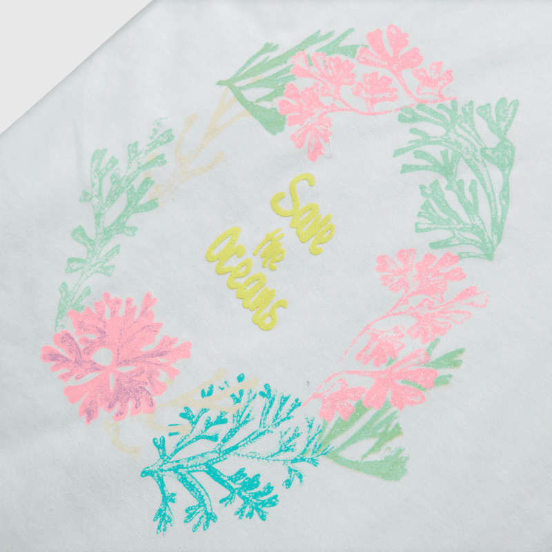 Polera de bebe niña algas blanca (3 a 36 meses)