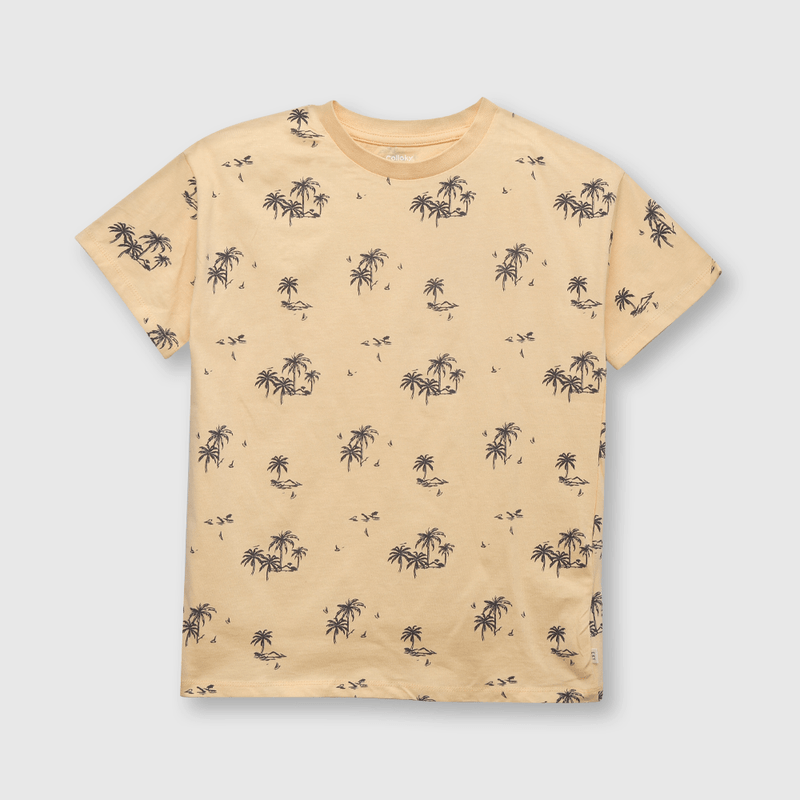 Polera de niño tropical damasco (2 a 12 años)