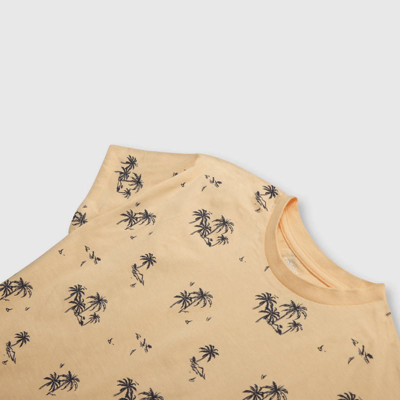 Polera de niño tropical damasco (2 a 12 años)