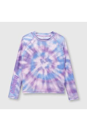 Polera playa de niña con filtro UV lila (2 a 12 años)