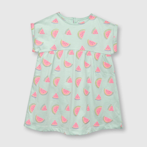 Vestido de bebe niña estampado calipso (3 a 36 meses)