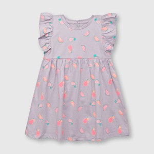 Vestido de bebe niña estampado lila (3 a 36 meses)