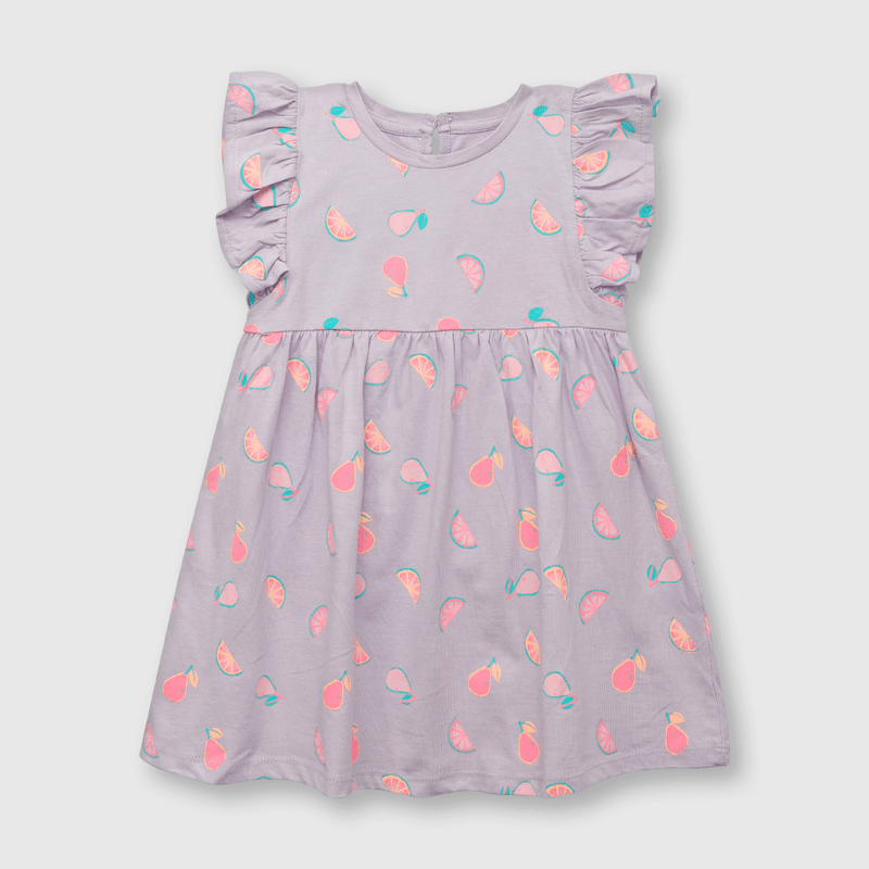 Vestido de bebe niña estampado lila (3 a 36 meses)
