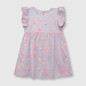 Vestido de bebe niña estampado lila (3 a 36 meses)