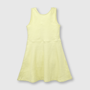 Vestido de niña puño color amarillo (2 a 12 años)