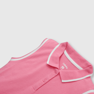 Vestido niña de pique rosado (2 a 12 años)