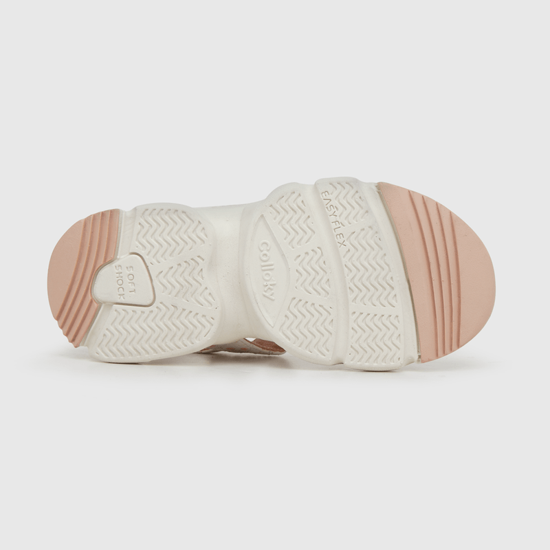 Sandalia de niña hebilla y punta velcro ajustable blanco (28 a 36)