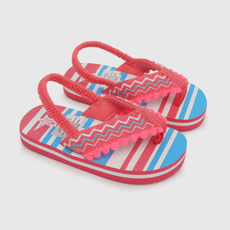 Hawaiana de niña elástico etnica rojo (21 a 27)