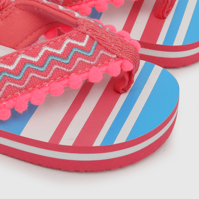 Hawaiana de niña elástico etnica rojo (21 a 27)