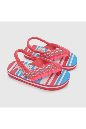Hawaiana de niña elástico etnica rojo (21 a 27)