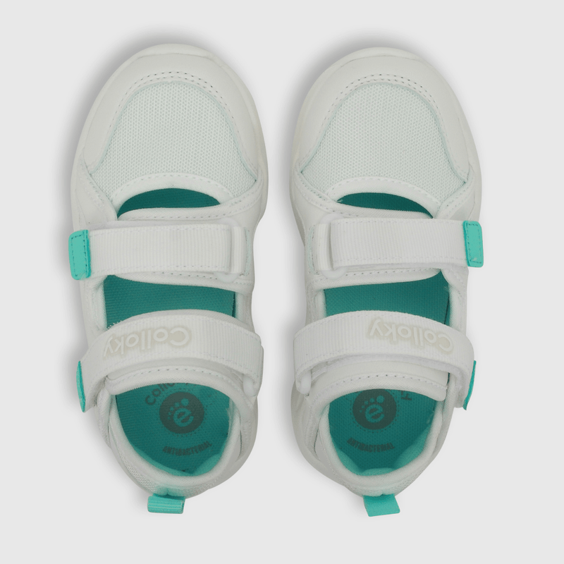 Sandalia de niña dos velcros blanco (28 a 36)