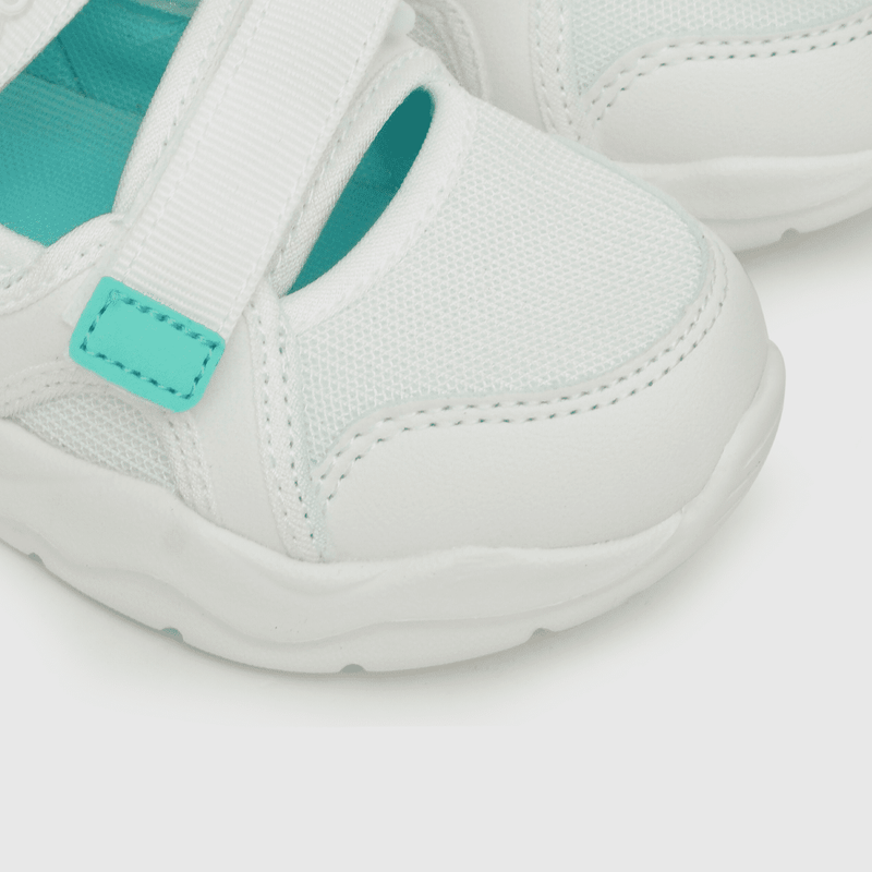 Sandalia de niña dos velcros blanco (28 a 36)