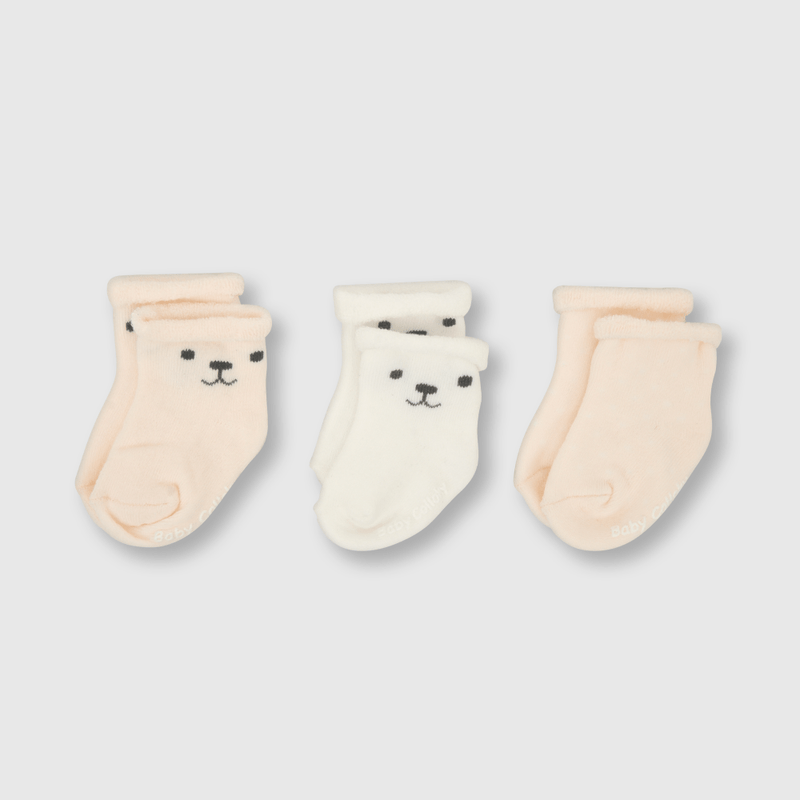 Calcetin de bebe niña 3 pack rosado (14 a 16)