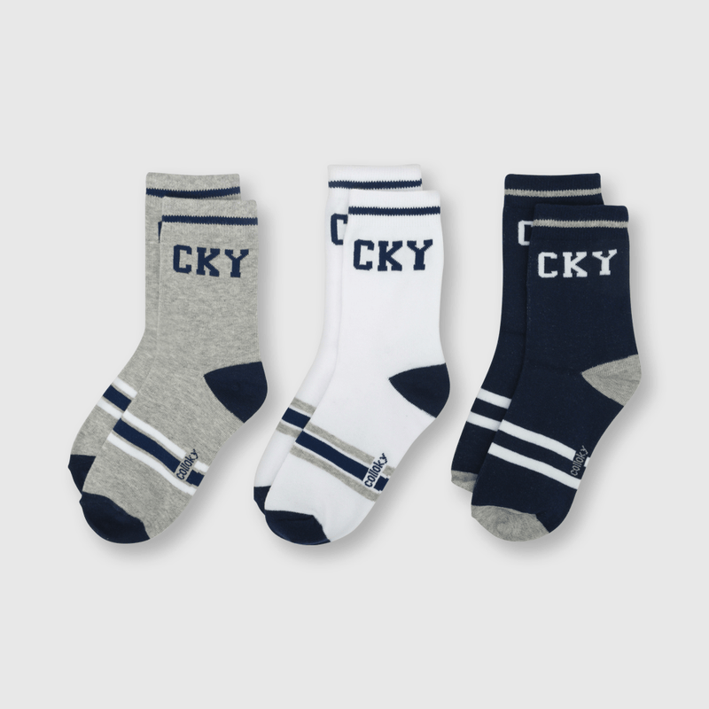 Calcetin de niño 3 pack cky gris (23 a 37)