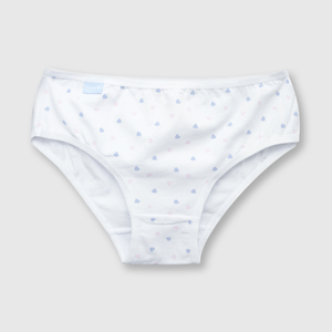 Calzón de niña 3 pack estampado blanco (2 a 12 años)