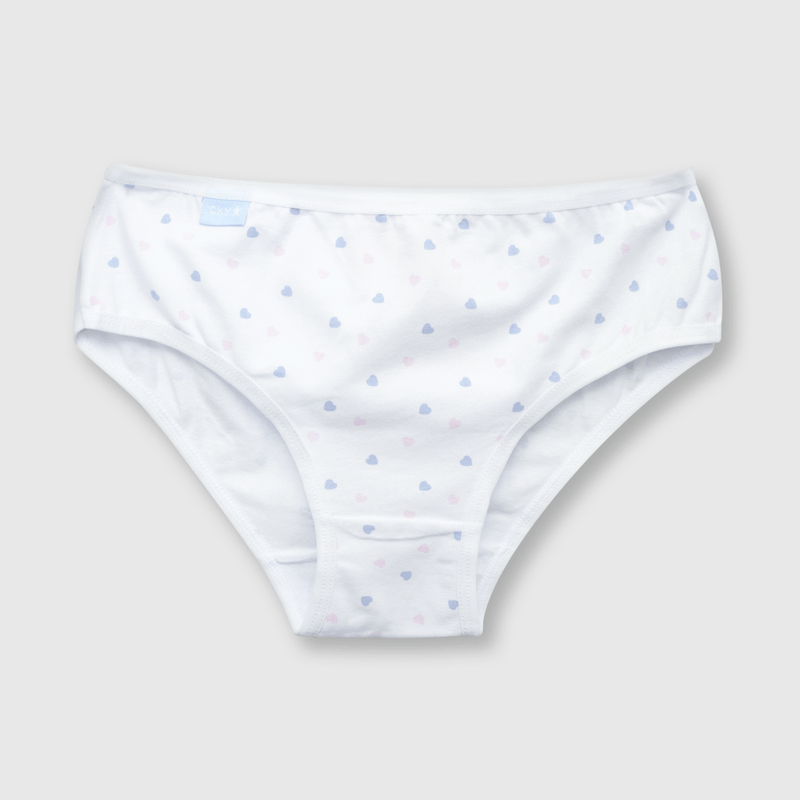 Calzón de niña 3 pack estampado blanco (2 a 12 años)