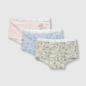 Calzón de niña 3 pack Lady and Tramp beige (2 a 12 años)