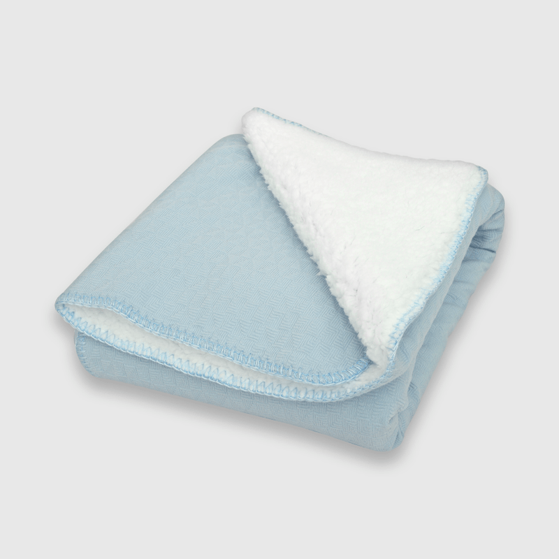 Manta de bebé niño 90 x 73 cm celeste (talla única)