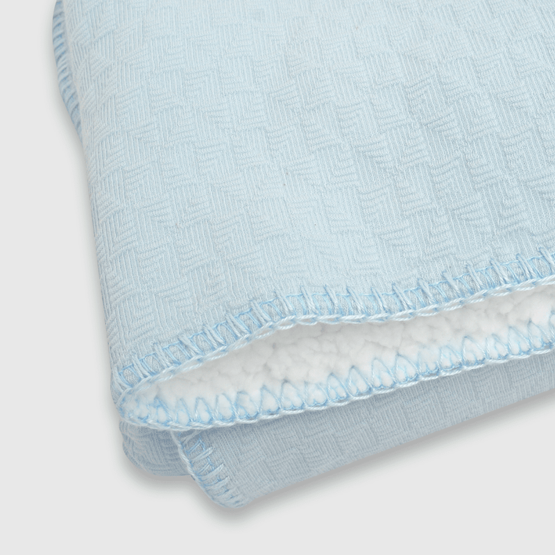 Manta de bebé niño 90 x 73 cm celeste (talla única)