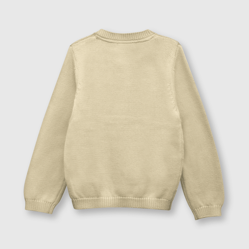 Chaleco de bebé niña pelotitas beige (3 a 36 meses)