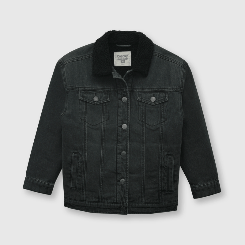 Chaqueta de niño de mezclilla gris (2 a 12 años)